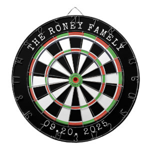 Custom Family Name colour Personalised  Dartboard