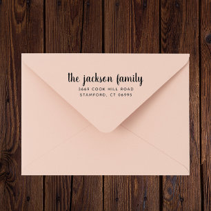 Custom Family Name Contact Details Return Address Rubber Stamp