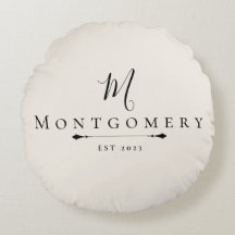Custom Family Name & Est. Year Throw Pillow Gift