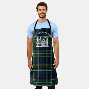 Custom Family Name Log Cabin Mat Apron