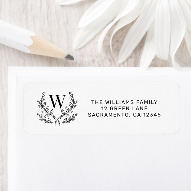 Custom Family Name Monogram Return Address (Insitu)
