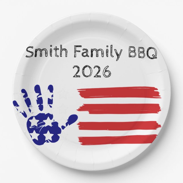 Custom Family name Paper Plate (Front)