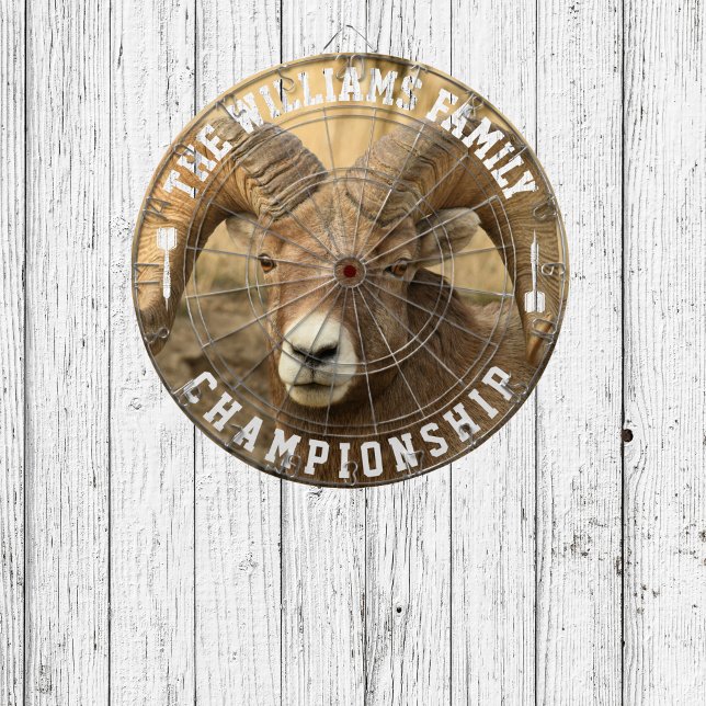 Custom Family Name Personalised Big Sheep Photo Dartboard (Creator Uploaded)