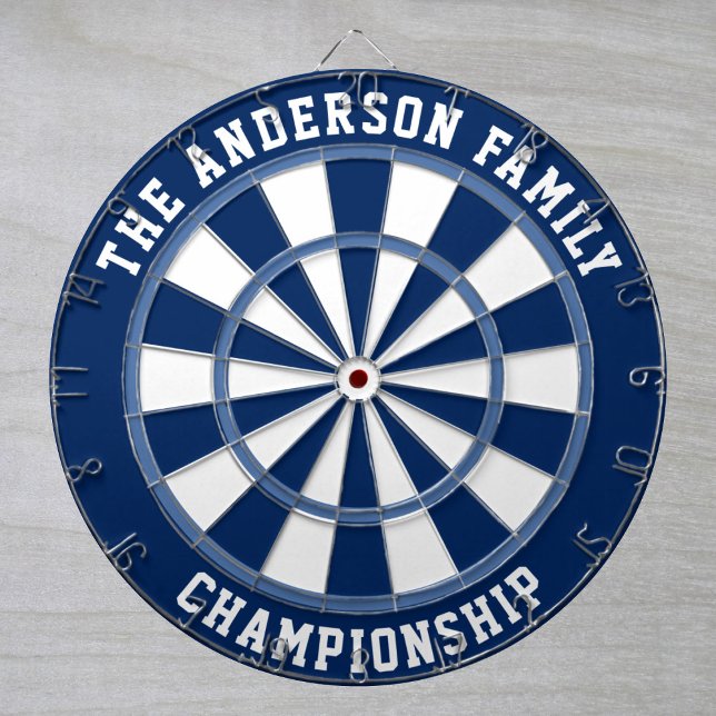 Custom Family Name Personalised Blue Dartboard (Creator Uploaded)