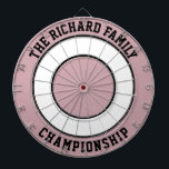 Custom Family Name Personalised  Dartboard<br><div class="desc">Custom Family Name Personalised Dartboard Add a family name, and easily create your personalised family name dartboard. Click CUSTOMIZE to change the text colour or board colours. You can TRANSFER this DESIGN on other Zazzle products and adjust it to fit most of the Zazzle items. Standard Studio designs are made...</div>