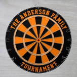 Custom Family Name Personalised Dartboard<br><div class="desc">Add a family name, and easily create your personalised family name dartboard. Click CUSTOMIZE to change the text colour or board colours. You can TRANSFER this DESIGN on other Zazzle products and adjust it to fit most of the Zazzle items. Standard Studio designs are made in high-resolution vector graphics for...</div>