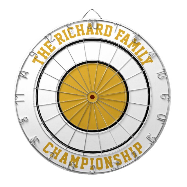 Custom Family Name Personalised Dartboard (Front)