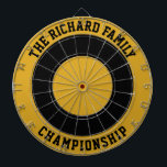 Custom Family Name Personalised Dartboard<br><div class="desc">Custom Family Name Personalised Dartboard Add a family name, and easily create your personalised family name dartboard. Click CUSTOMIZE to change the text colour or board colours. You can TRANSFER this DESIGN on other Zazzle products and adjust it to fit most of the Zazzle items. Standard Studio designs are made...</div>
