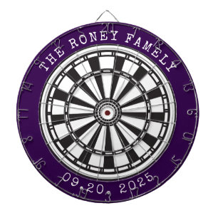 Custom Family Name Personalised Dartboards