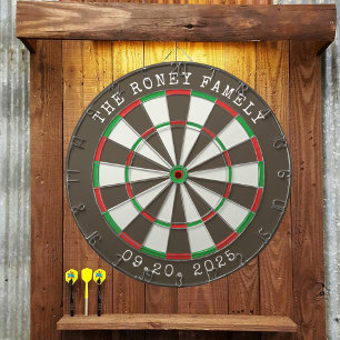 Custom Family Name Personalised Dartboards