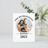 Custom family name, photo and year established