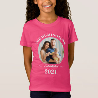 Custom family name, photo and year established T-Shirt