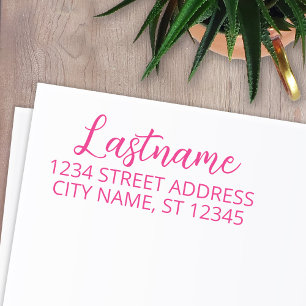 Custom Family Name Return Address - Blooming both Self-inking Stamp
