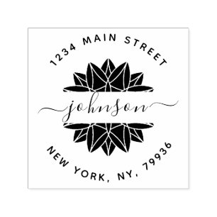 Custom Family Name Return Address Self-inking Stamp