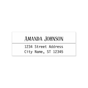 Custom Family Name RSVP Adress Office Rubber Stamp
