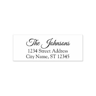 Custom Family Name RSVP Adress Royal Rubber Stamp