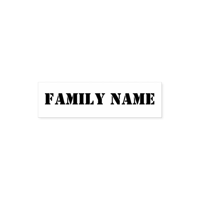 Custom family name rubber stamp (Design)