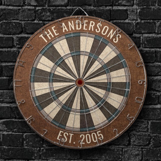Custom Family Name Rustic Dartboard (Creator Uploaded)