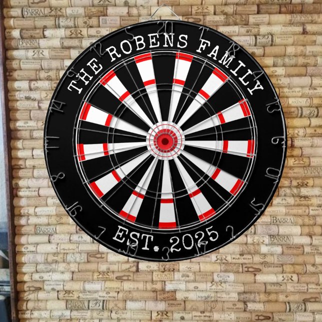 Custom Family Name Rustic Dartboard (Creator Uploaded)