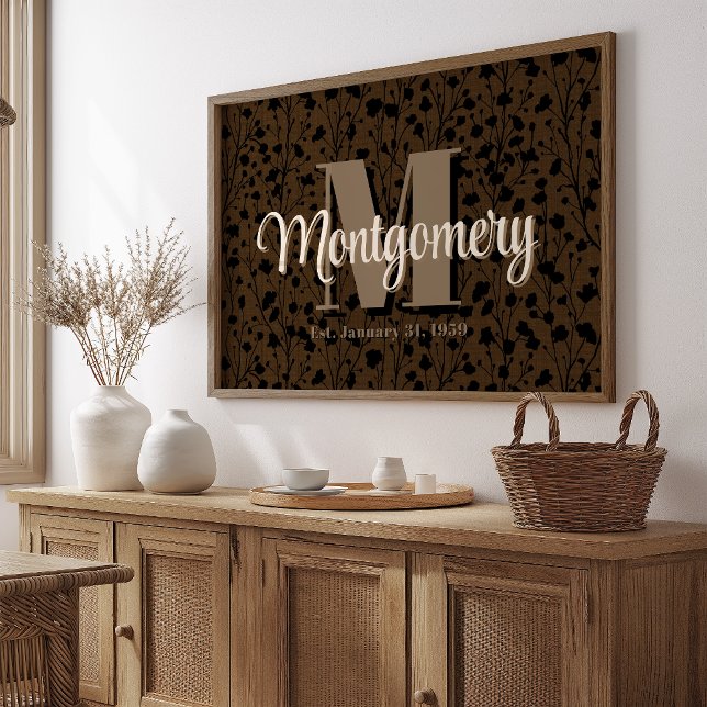 Custom Family Name Sign Newlyweds Gift Idea Moody  (Creator Uploaded)