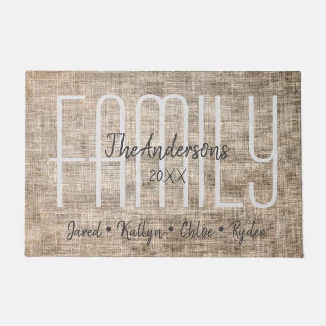 Custom Family Names Doormat (Front)