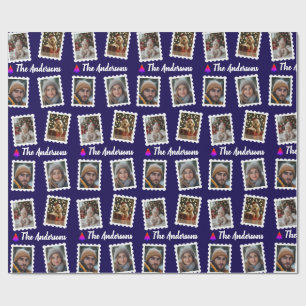 Custom Family of Four Christmas  Wrapping Paper