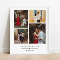 Custom Family or Wedding Couple 4 Photo Collage