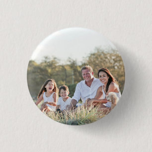 Custom family photo 3 cm round badge