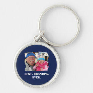 Custom Family Photo Abuelo Nonno Best Grandpa Ever Key Ring