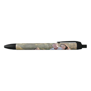 Custom family photo add photo stylish personalized black ink pen