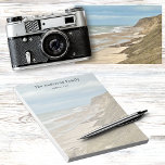 Custom family photo beach travel notepad<br><div class="desc">Personalise and add your photo of your family,  kids,  wife,  girlfriend or pet. The photo has a white overlay so that you can see your writing.
The photo shows a photo from a family summer vacation and a day at the beach.</div>