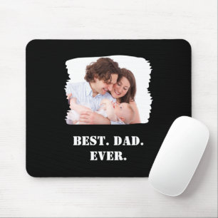 Custom Family Photo Best Dad Ever Father's Day Mouse Mat