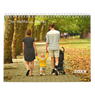 Custom Family Photo Calendar Editable Year