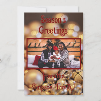 Custom Family Photo Christmas Card