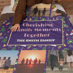 Custom Family Photo Christmas Gifts for Daughter Sherpa Blanket