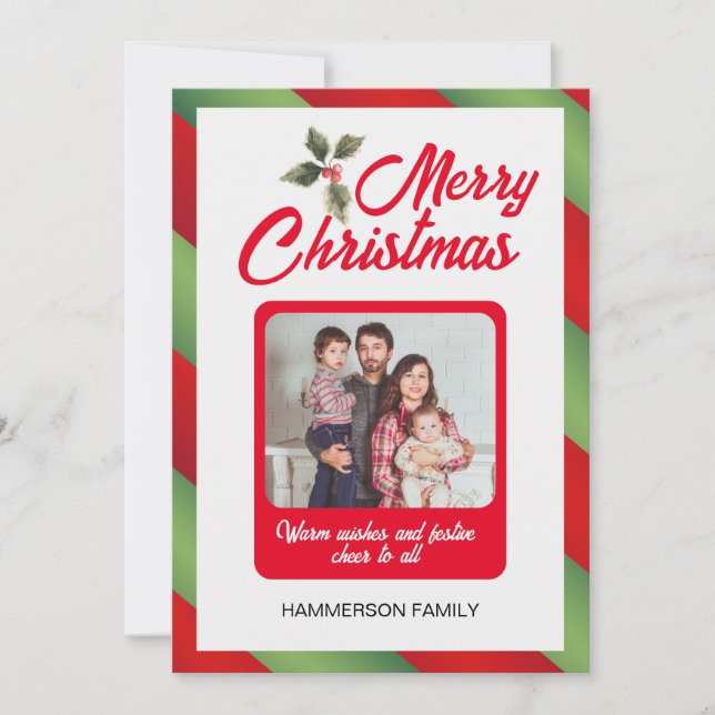 Custom Family Photo Christmas Invitation (Front)