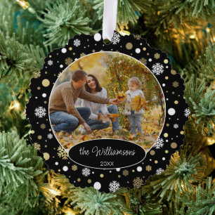 Custom Family Photo Christmas Personalised Tree Decoration Card