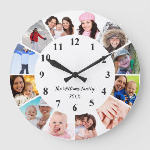 Custom Family Photo Clock - Personalized Clock
