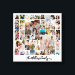 Custom Family Photo Collage 50 Pictures Canvas Print<br><div class="desc">Turn your favorite photos into a stunning piece of wall art. This custom photo collage poster is the perfect way to tell your story, capturing a lifetime of memories in one beautiful display. With 100% personalization, you can easily upload your own photos and customize the text, fonts, and colors to...</div>