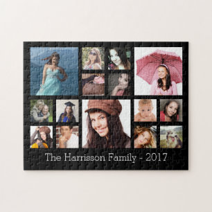 Custom Family Photo Collage Jigsaw Puzzle