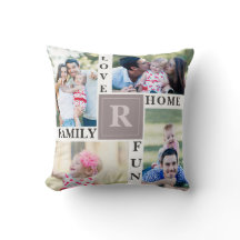 Custom Family Photo Collage Modern Living Room