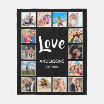 Custom Family Photo Collage Personalised Black