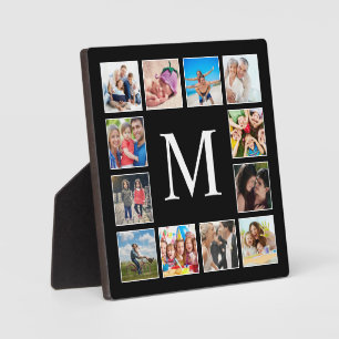 Custom Family Photo Collage Personalised Black Plaque