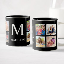 Custom Family Photo Collage Personalised Black