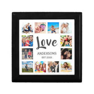 Custom Family Photo Collage Personalised White Gift Box