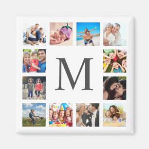  Custom Family Photo Collage Personalised White Magnet