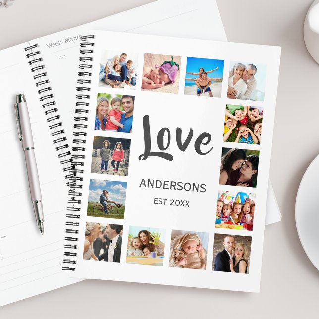 Custom Family Photo Collage Personalised White Planner (Creator Uploaded)