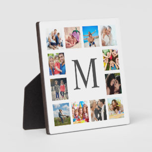 Custom Family Photo Collage Personalised White Plaque