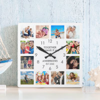 Custom Family Photo Collage Personalised White