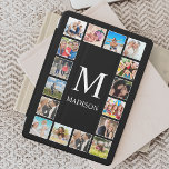 Custom Family Photo Collage Personalized Black iPad Pro Cover<br><div class="desc">Create your own personalized 16 photo collage,  ipad smart cover background. The ipad smart cover face also features your monogram. Add your favorite photos,  designs or artworks to create something really unique.</div>